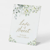 かわいい緑のユーカリ愛は甘いサイン 台座サイン (正面)