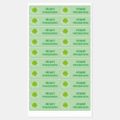 かわいい緑のライムの泡の漫画パーソナライズされた ラベル (シート)