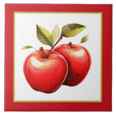 かわいい緑のリンゴの水のカラーキッチン タイル (正面)