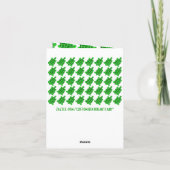 かわいい緑の亀アートの空白のノートカードギフト カード (裏面)