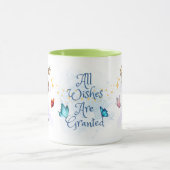 かわいい緑の妖精すべての願いが許可される マグカップ (中央)