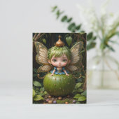 かわいい緑の妖精 ポストカード (スタンド正面)