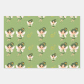 かわいい緑の妖精 ラッピングペーパーシート (正面2)