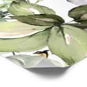 かわいい緑の婚約パーティウェルカムサイン ポスター (角)