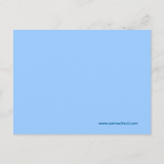 かわいい緑の宇宙エイリアンと宇宙船 ポストカード (裏面)