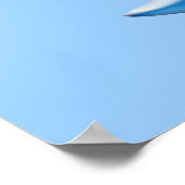 かわいい緑の宇宙人と宇宙船 ポスター (角)