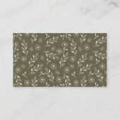 かわいい緑の小さなキツネ本ベビー エンクロージャーカード (裏面)