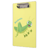 かわいい緑の幸せバッタ漫画 クリップボード (左)