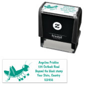 かわいい緑の幸せバッタ漫画 セルフインキングスタンプ (インサイチュ)