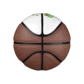 かわいい緑の幸せバッタ漫画 ミニバスケットボール (右)