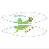 かわいい緑の幸せバッタ漫画 ミニバスケットボール (パネル)