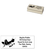 かわいい緑の幸せバッタ漫画 ラバースタンプ (押印)