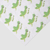 かわいい緑の幸せバッタ漫画 薄葉紙 (詳細)