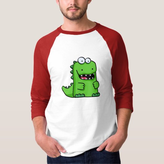 かわいい緑の幸せSaurus Tシャツ (正面)