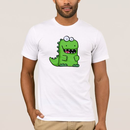 かわいい緑の幸せSaurus Tシャツ (正面)