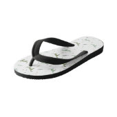 かわいい緑の恐竜のパターン キッズビーチサンダル (アングル)