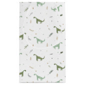 かわいい緑の恐竜のパターン スモールペーパーバッグ