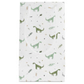かわいい緑の恐竜のパターン スモールペーパーバッグ