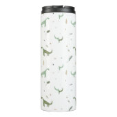 かわいい緑の恐竜のパターン タンブラー (裏面)