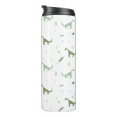 かわいい緑の恐竜のパターン タンブラー (回転右)