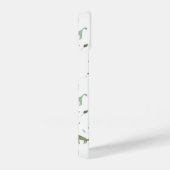 かわいい緑の恐竜のパターン iPhoneケース (右側面)