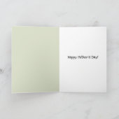 かわいい緑の恐竜パパ ヒーロー漫画 父の日 カード (内部)