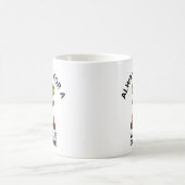かわいい緑の恐竜 コーヒーマグカップ (中央)