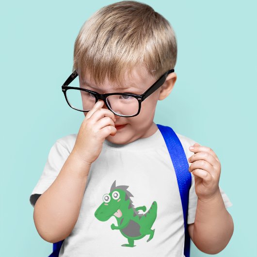 かわいい緑の恐竜  トドラーTシャツ