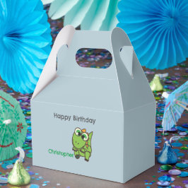 かわいい緑の恐竜 青い誕生日 フェイバーボックス