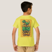 かわいい緑の恐竜 Tシャツ (裏面フル)