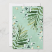 かわいい緑の森の動物の誕生日 サンキューカード (裏面)