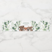 かわいい緑の森の森の赤ちゃんシャワーの好意 ペットボトルラベル (シングルラベル)