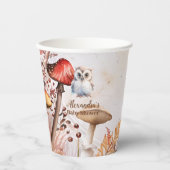 かわいい緑の森林動物ウッドランドベビーシャワー 紙コップ (正面)