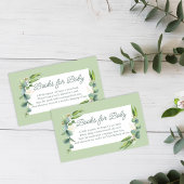 かわいい緑の森林地の動物の本をベビー エンクロージャーカード