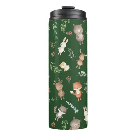 かわいい緑の森（きみ）の動物たち、森（み）の友人たち タンブラー (正面)