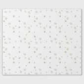 かわいい緑の水の色の植物ベビーシャワー ラッピングペーパー (フラット)