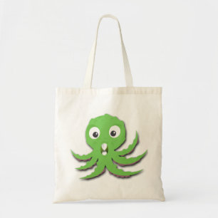 かわいい緑の海モンスター トートバッグ