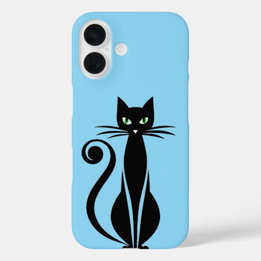 かわいい緑の目の黒猫 Case-Mate iPhoneケース (裏面)