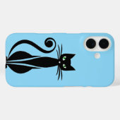 かわいい緑の目の黒猫 Case-Mate iPhoneケース (裏面 (横))
