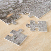 かわいい緑の翼のティール(緑がかった色) ジグソーパズル (側面)