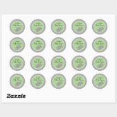 かわいい緑の象の男女兼用赤ちゃんシャワー ラウンドシール (シート)