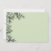 かわいい緑の象男女兼用の赤ちゃんシャワー サンキューカード (裏面)