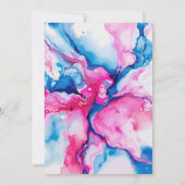 かわいい緑の赤ちゃん恐竜 青をテーマにしたカード 招待状 (裏面)