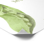 かわいい緑の野菜スイートピー赤ちゃんシャワーへようこそ ポスター (角)