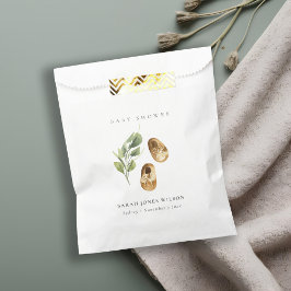 かわいい緑の錆オレンジシューズ葉ベビーシャワー フェイバーバッグ