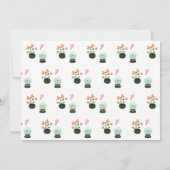 かわいい緑の魔女ハロウィーン誕生日写真 招待状 (裏面)