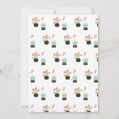 かわいい緑の魔女バースデーパーティー 招待状 (裏面)