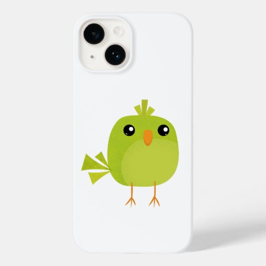 かわいい緑の鳥のキャラクター Case-Mate iPhoneケース (裏面)
