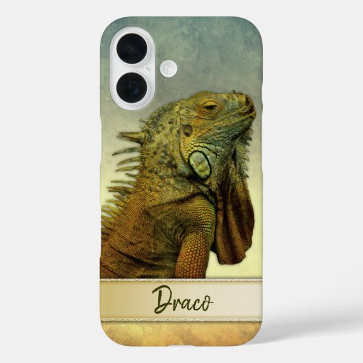 かわいい緑のIguanaのパーソナライズ可能 Case-Mate iPhoneケース (裏面)