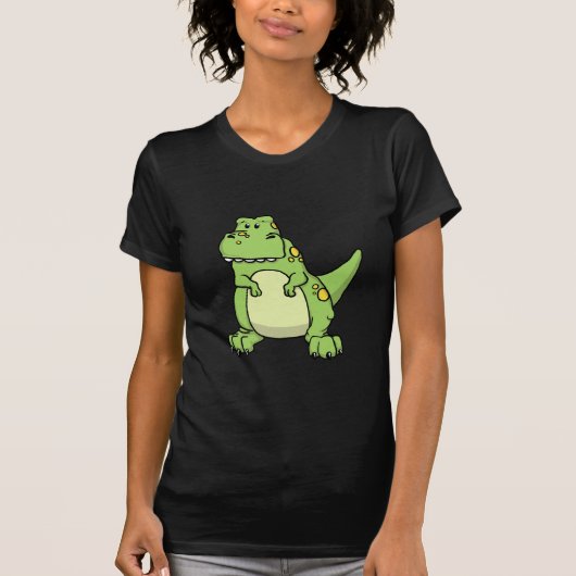 かわいい緑のTレックス Tシャツ (正面)